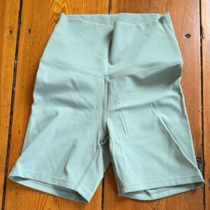 we are tala dayflex sage green biker shorts 4” inseam size xs short